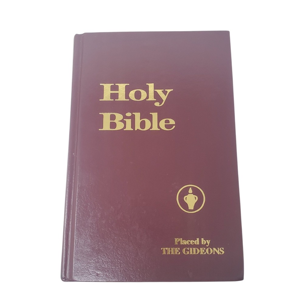 The Gideons Holy Bible KJV Hardcover Burgundy Gold Lettering King James Version